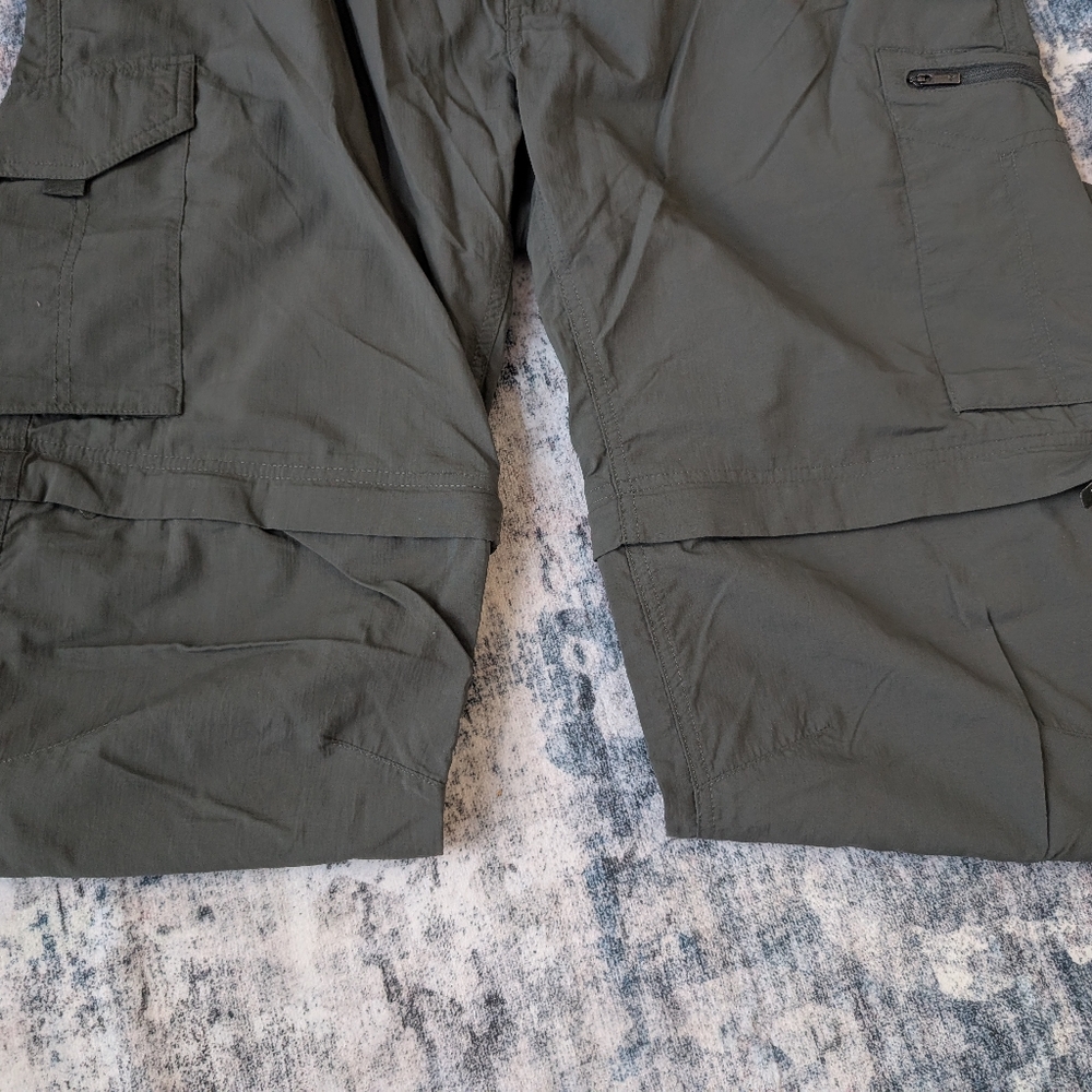 EUC Columbia Men's Silver Ridge Convertible Pants Green Gravel Size 36x30 - Picture 7 of 10